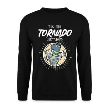 1. Geburtstag Kind - Unisex Pullover - Schwarz - Vorne - Alina (178cm) & Michal (187cm)