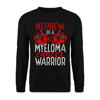 Nephew Myeloma Cancer Awareness Aunt Uncle - Unisex Sweatshirt - black - Front - Alina (178cm) & Michal (187cm)