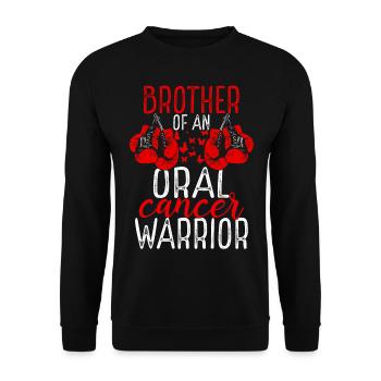 Brother Oral Cancer Awareness Sibling Twin - Unisex Pullover - Schwarz - Vorne - Alina (178cm) & Michal (187cm)