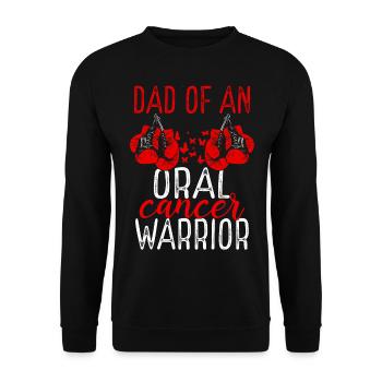 Dad Oral Cancer Awareness Fathers Day Papa - Unisex Pullover - Schwarz - Vorne - Alina (178cm) & Michal (187cm)
