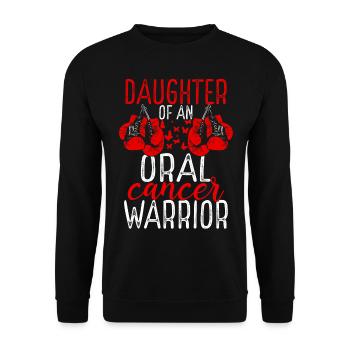 Daughter Oral Cancer Awareness Month Ribbon - Unisex Pullover - Schwarz - Vorne - Alina (178cm) & Michal (187cm)