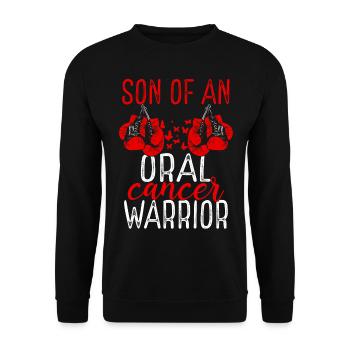 Son Oral Cancer Awareness Month Ribbon - Unisex Pullover - Schwarz - Vorne - Alina (178cm) & Michal (187cm)
