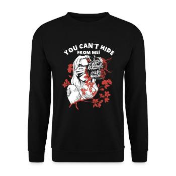 Girl Warp Horror Two Face Creepy Art Aesthetic - Unisex Sweatshirt - black - Front - Alina (178cm) & Michal (187cm)