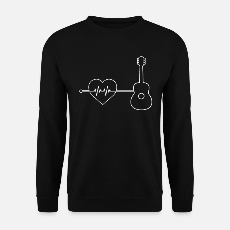 Guitar heartbeat - Unisex Sweatshirt - black