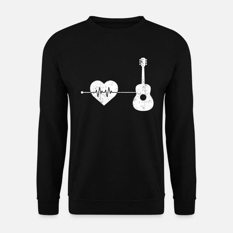 Guitar heartbeat - Unisex Sweatshirt - black