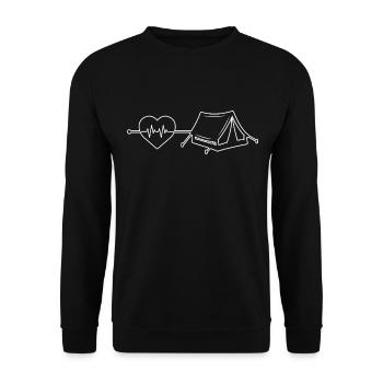 Motorhome heartbeat - Unisex Sweatshirt - black - Front - Alina (178cm) & Michal (187cm)