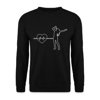 Singing heartbeat - Unisex Sweatshirt - black - Front - Alina (178cm) & Michal (187cm)