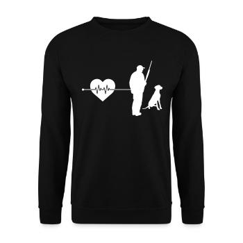 Battement de cœur du chasseur - Sweat-shirt Unisexe - noir - Devant - Alina (178cm) & Michal (187cm)