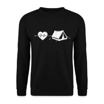 Motorhome heartbeat - Unisex Sweatshirt - black - Front - Alina (178cm) & Michal (187cm)