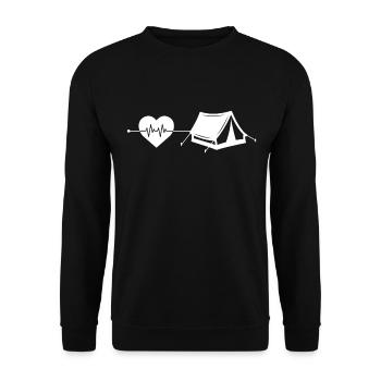 Motorhome heartbeat - Unisex Sweatshirt - black - Front - Alina (178cm) & Michal (187cm)