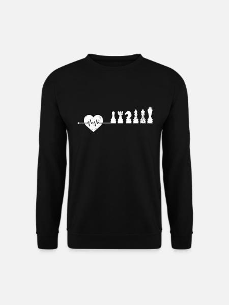 Chess Heartbeat - Unisex Sweatshirt - black