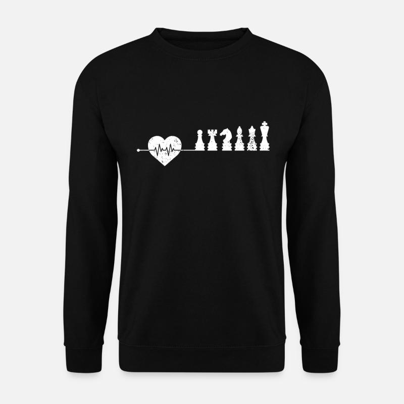 Chess Heartbeat - Unisex Sweatshirt - black