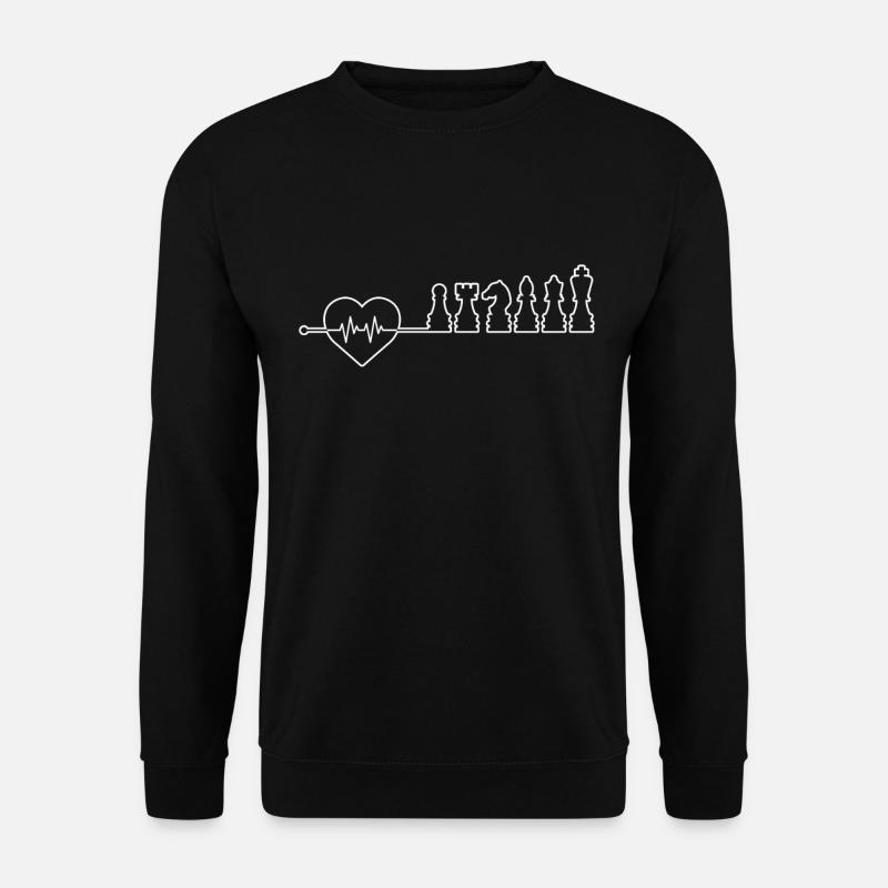 Chess Heartbeat - Unisex Sweatshirt - black