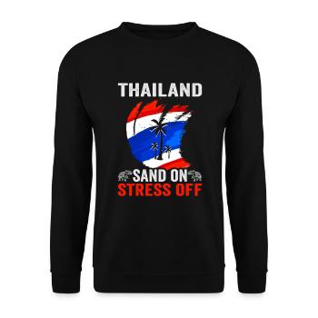 Thaïlande Beach Holiday by the Sea Design Beach Motif - Sweat-shirt Unisexe - noir - Devant - Alina (178cm) & Michal (187cm)