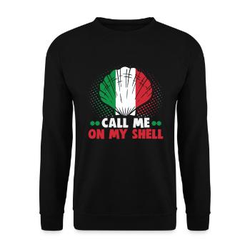 Italien Strandurlaub am Meer Design Strandmotiv - Unisex Pullover - Schwarz - Vorne - Alina (178cm) & Michal (187cm)