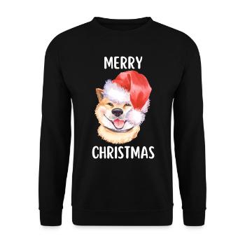 Joyeux Noël Drôle de Chemise de Noël - Sweat-shirt Unisexe - noir - Devant - Alina (178cm) & Michal (187cm)