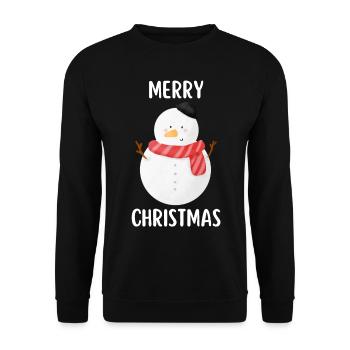 Joyeux Noël Drôle de Chemise de Noël - Sweat-shirt Unisexe - noir - Devant - Alina (178cm) & Michal (187cm)