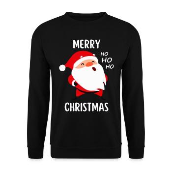 Joyeux Noël Drôle de Chemise de Noël - Sweat-shirt Unisexe - noir - Devant - Alina (178cm) & Michal (187cm)