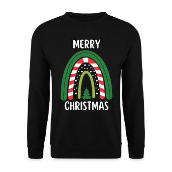 Joyeux Noël Drôle de Chemise de Noël - Sweat-shirt Unisexe - noir - Devant - Alina (178cm) & Michal (187cm)