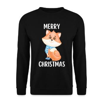 Joyeux Noël Drôle de Chemise de Noël - Sweat-shirt Unisexe - noir - Devant - Alina (178cm) & Michal (187cm)