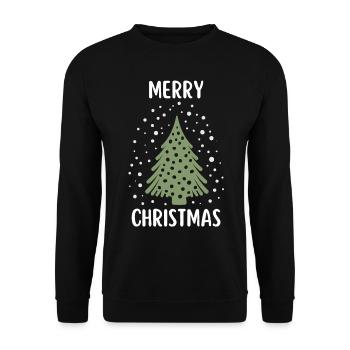 Joyeux Noël Drôle de Chemise de Noël - Sweat-shirt Unisexe - noir - Devant - Alina (178cm) & Michal (187cm)