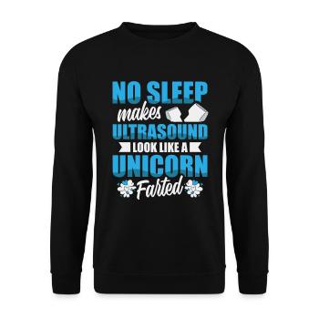 No sleep leaves ultrasound like a unicorn - Unisex Sweatshirt - black - Front - Alina (178cm) & Michal (187cm)