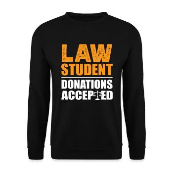 Lawyer Lawyer Profession Profession Career - Unisex Sweatshirt - black - Front - Alina (178cm) & Michal (187cm)