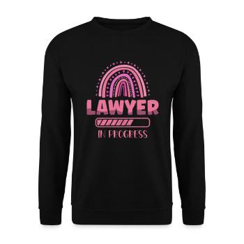 Lawyer In Work Lawyer's Job Career - Unisex Sweatshirt - black - Front - Alina (178cm) & Michal (187cm)
