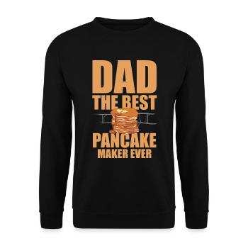 Dad the Best Pancake Maker Ever - Unisex Sweatshirt - black - Front - Alina (178cm) & Michal (187cm)