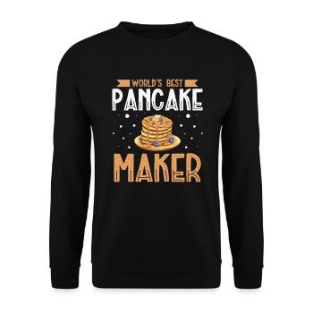 The world's best pancake maker - Unisex Sweatshirt - black - Front - Alina (178cm) & Michal (187cm)