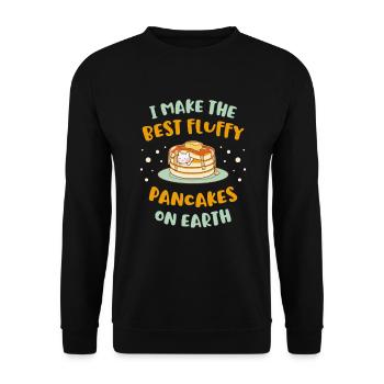 I make the best fluffy pancakes of the - Unisex Sweatshirt - black - Front - Alina (178cm) & Michal (187cm)