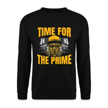 Il est temps pour le peintre automobile de première classe - Sweat-shirt Unisexe - noir - Devant - Alina (178cm) & Michal (187cm)