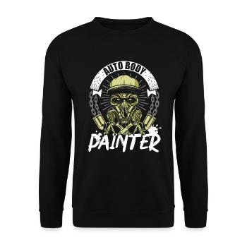 Auto Body Painter Job Profession Auto Detailing - Unisex Sweatshirt - black - Front - Alina (178cm) & Michal (187cm)