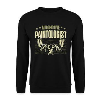 Car Painter Car Painter - Unisex Sweatshirt - black - Front - Alina (178cm) & Michal (187cm)