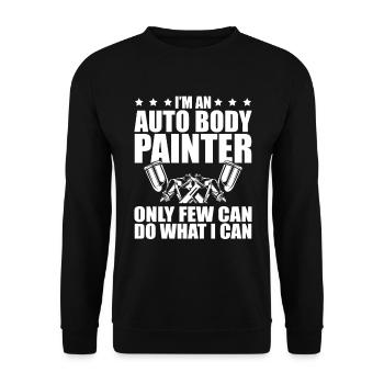 Auto Body Painter Job Profession Auto Detailing - Unisex Sweatshirt - black - Front - Alina (178cm) & Michal (187cm)
