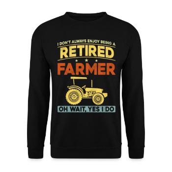 Farming Farmer Retired Vintage - Unisex Sweatshirt - black - Front - Alina (178cm) & Michal (187cm)