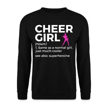 Cheerleader Cheerleading - Unisex Sweatshirt - black - Front - Alina (178cm) & Michal (187cm)