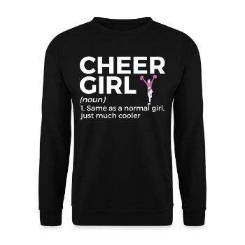 Cheerleader Cheerleading - Unisex Sweatshirt - black - Front - Alina (178cm) & Michal (187cm)