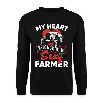 Farming Farmer Girl Wife - Unisex Pullover - Schwarz - Vorne - Alina (178cm) & Michal (187cm)