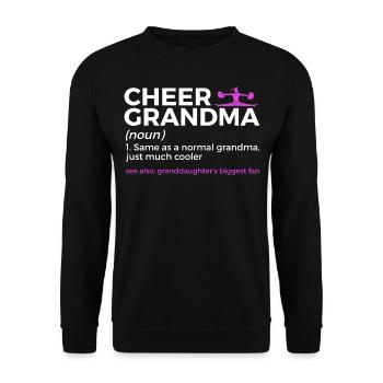 Cheerleader Cheerleading - Unisex Sweatshirt - black - Front - Alina (178cm) & Michal (187cm)