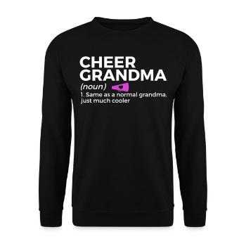 Cheerleader Cheerleading - Unisex Sweatshirt - black - Front - Alina (178cm) & Michal (187cm)