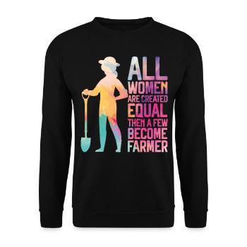 Farming Farmer Girl Female - Unisex Pullover - Schwarz - Vorne - Alina (178cm) & Michal (187cm)
