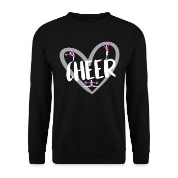 Cheerleader Cheerleading - Unisex Sweatshirt - black - Front - Alina (178cm) & Michal (187cm)