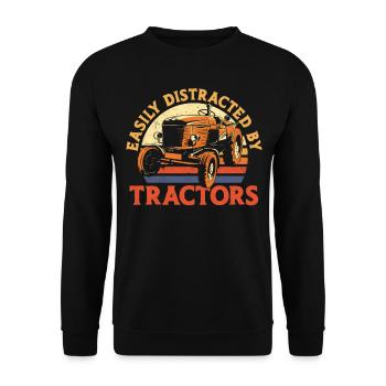 Farming Farmer Vintage Tractor - Unisex Pullover - Schwarz - Vorne - Alina (178cm) & Michal (187cm)