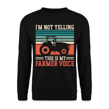 Farming Farmer Vintage Tractor - Unisex Pullover - Schwarz - Vorne - Alina (178cm) & Michal (187cm)