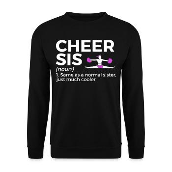 Cheerleader Cheerleading - Unisex Sweatshirt - black - Front - Alina (178cm) & Michal (187cm)