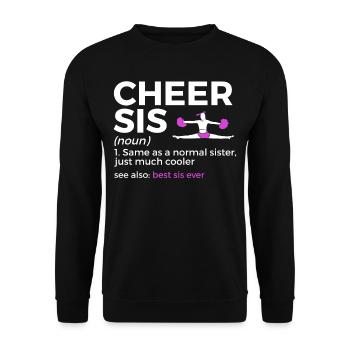 Cheerleader Cheerleading - Unisex Sweatshirt - black - Front - Alina (178cm) & Michal (187cm)