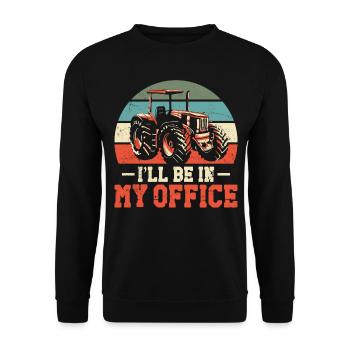 Farming Farmer Vintage Tractor - Unisex Sweatshirt - black - Front - Alina (178cm) & Michal (187cm)