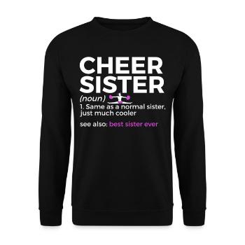 Cheerleader Cheerleading - Unisex Sweatshirt - black - Front - Alina (178cm) & Michal (187cm)