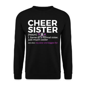 Cheerleader Cheerleading - Unisex Sweatshirt - black - Front - Alina (178cm) & Michal (187cm)